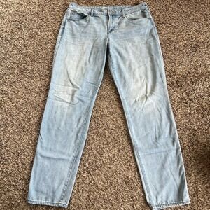 Old Navy Women's Power Straight Jeans Size 12 Long Light Wash